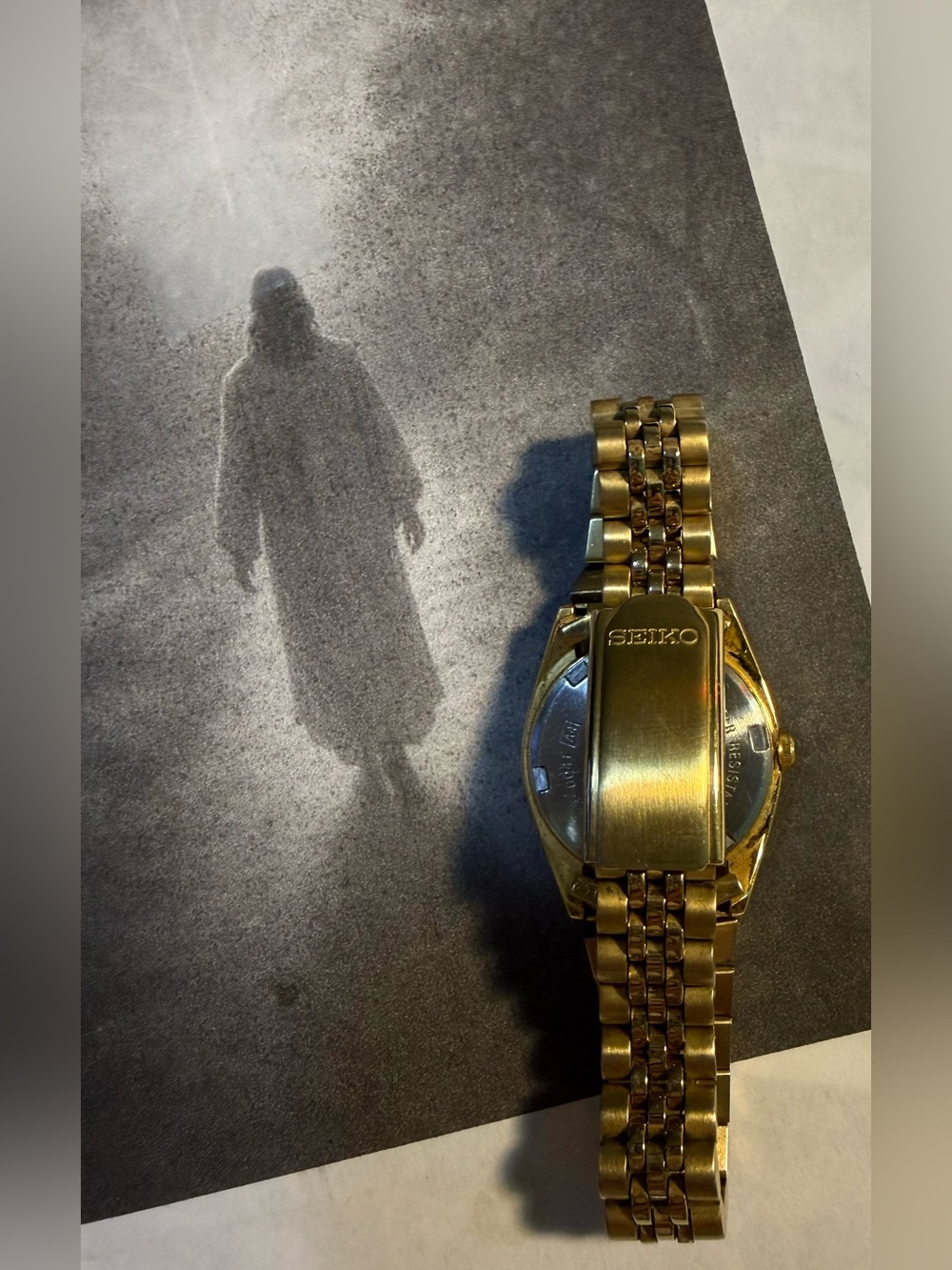 Seiko 7N83-0041 Gold On Gold Day Date Womens 6.5 Adjustable Watch New Battery :) - Picture 7 of 7